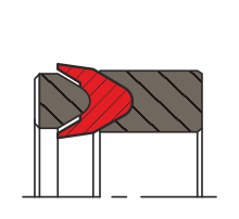 Уплотнение поршня QS1315-T (K1315-T)