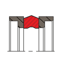 Уплотнение поршня QP17-P (K17-P)